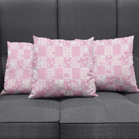 Pink Palaka Japanese Patterns Pillow Cover Koi Fish Asanoha Sakura Patchwork Stylized LT14 - Polynesian Pride