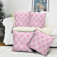 Pink Palaka Japanese Patterns Pillow Cover Koi Fish Asanoha Sakura Patchwork Stylized LT14 - Polynesian Pride