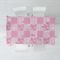 Pink Palaka Japanese Patterns Tablecloth Koi Fish Asanoha Sakura Patchwork Stylized LT14 Pink - Polynesian Pride