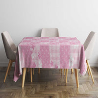 Pink Palaka Japanese Patterns Tablecloth Koi Fish Asanoha Sakura Patchwork Stylized LT14 - Polynesian Pride