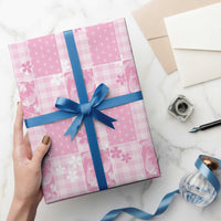 Pink Palaka Japanese Patterns Wrapping Paper Koi Fish Asanoha Sakura Patchwork Stylized LT14 - Polynesian Pride