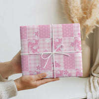 Pink Palaka Japanese Patterns Wrapping Paper Koi Fish Asanoha Sakura Patchwork Stylized LT14 - Polynesian Pride