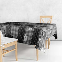 Black Palaka Japanese Patterns Tablecloth Koi Fish Asanoha Sakura Patchwork Stylized LT14 - Polynesian Pride