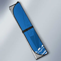 Toa Samoa Rugby Custom Auto Sun Shade Uso aso uma Samoan Pattern Blue - Polynesian Pride