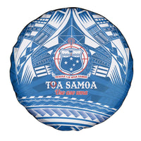 Toa Samoa Rugby Custom Spare Tire Cover Uso aso uma Samoan Pattern Blue LT14 - Polynesian Pride