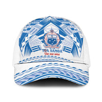 Toa Samoa Rugby Baseball Net Cap Uso aso uma Samoan Pattern White - Polynesian Pride