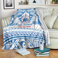 Toa Samoa Rugby Custom Blanket Uso aso uma Samoan Pattern White LT14 White - Polynesian Pride