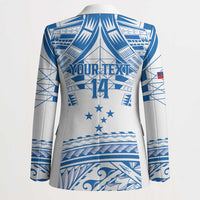 Toa Samoa Rugby Custom Blazer Uso aso uma Samoan Pattern White LT14 - Polynesian Pride