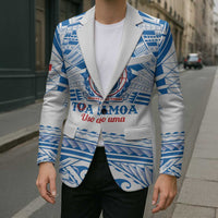 Toa Samoa Rugby Custom Blazer Uso aso uma Samoan Pattern White LT14 - Polynesian Pride