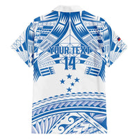 Toa Samoa Rugby Custom Family Matching Tank Maxi Dress and Hawaiian Shirt Uso aso uma Samoan Pattern White - Polynesian Pride