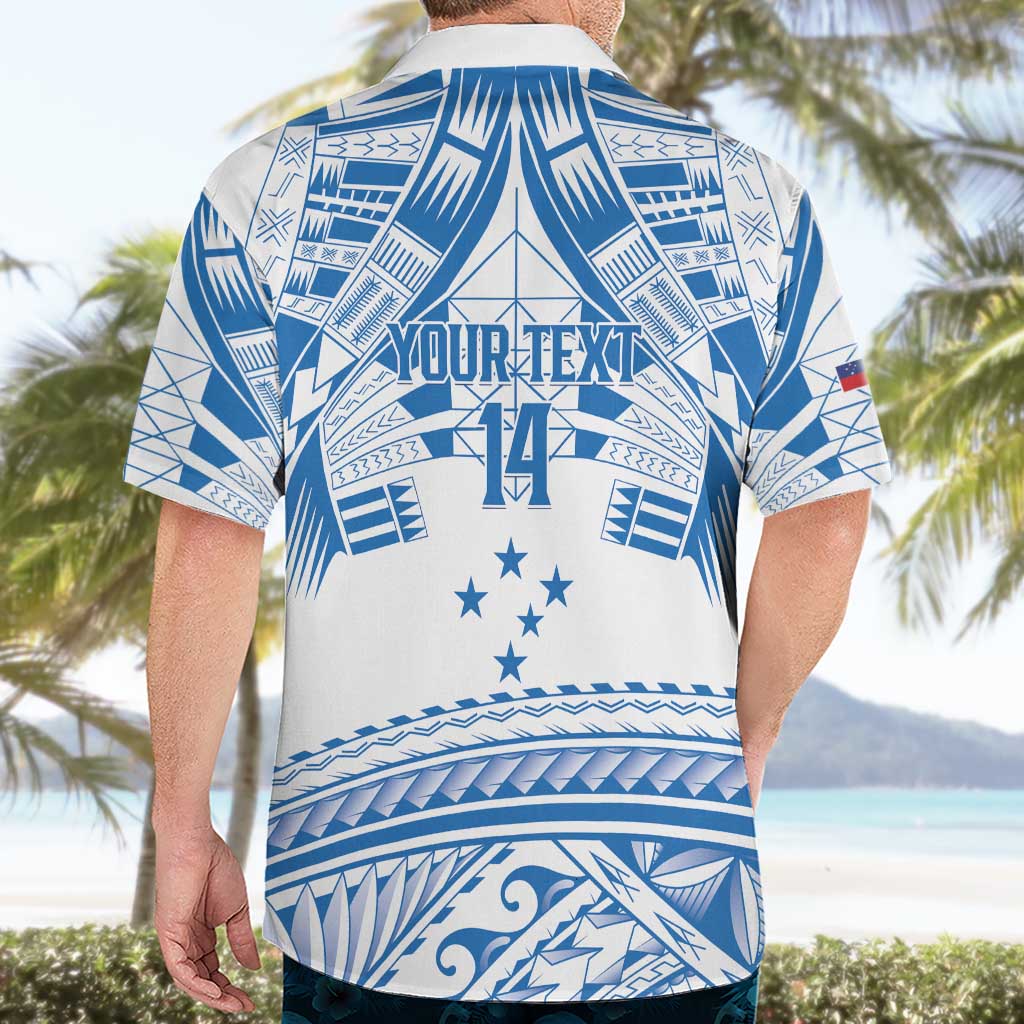 Toa Samoa Rugby Custom Hawaiian Shirt Uso aso uma Samoan Pattern White - Polynesian Pride