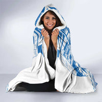 Toa Samoa Rugby Custom Hooded Blanket Uso aso uma Samoan Pattern White LT14 - Polynesian Pride