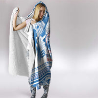 Toa Samoa Rugby Custom Hooded Blanket Uso aso uma Samoan Pattern White LT14 - Polynesian Pride