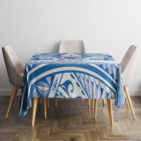 Toa Samoa Rugby Custom Tablecloth Uso aso uma Samoan Pattern White LT14 - Polynesian Pride