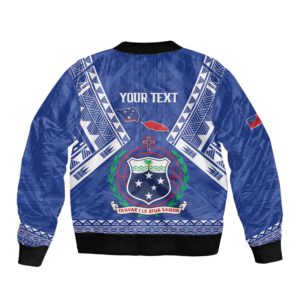Personalised Samoa 685 Bomber Jacket Samoan Pride Coat Of Arms LT14 - Polynesian Pride