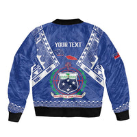 Personalised Samoa 685 Bomber Jacket Samoan Pride Coat Of Arms LT14 - Polynesian Pride