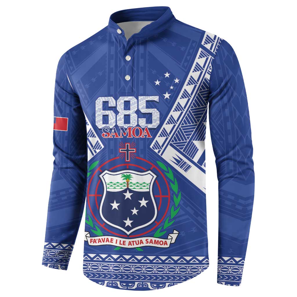 Personalised Samoa 685 Button Sweatshirt Samoan Pride Coat Of Arms - Polynesian Pride