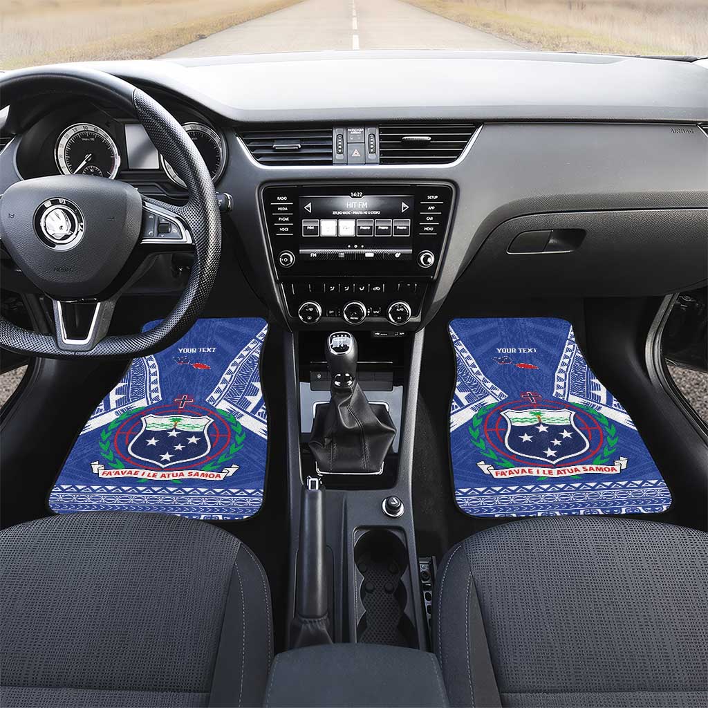 Personalised Samoa 685 Car Mats Samoan Pride Coat Of Arms - Polynesian Pride