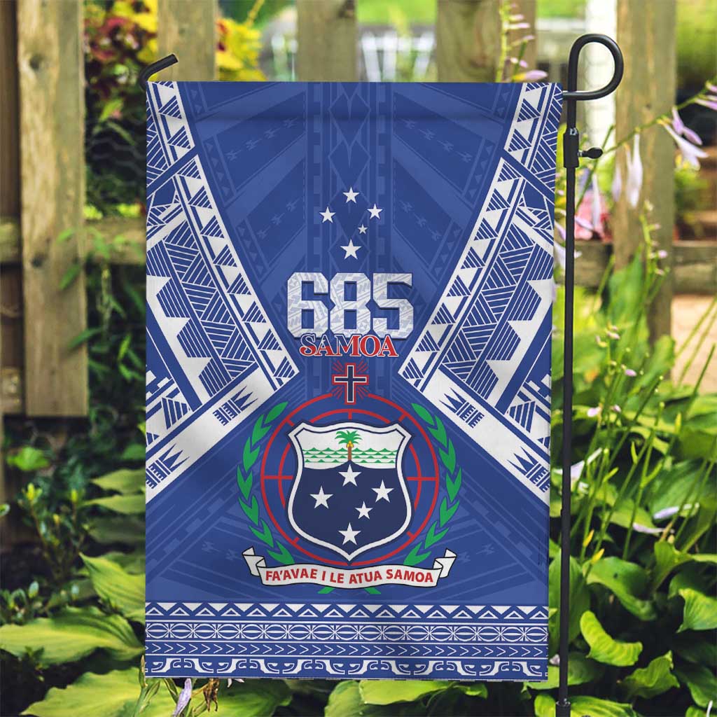 Samoa 685 Garden Flag Samoan Pride Coat Of Arms LT14 Garden Flag Blue - Polynesian Pride