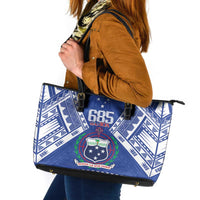Samoa 685 Leather Tote Bag Samoan Pride Coat Of Arms - Polynesian Pride