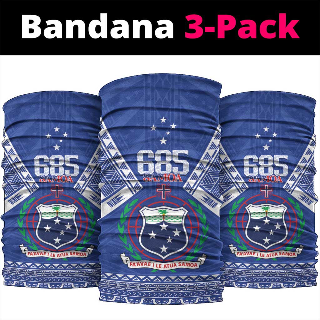 Samoa 685 Neck Gaiter Samoan Pride Coat Of Arms LT14 package One Size: 25*50cm Blue - Polynesian Pride