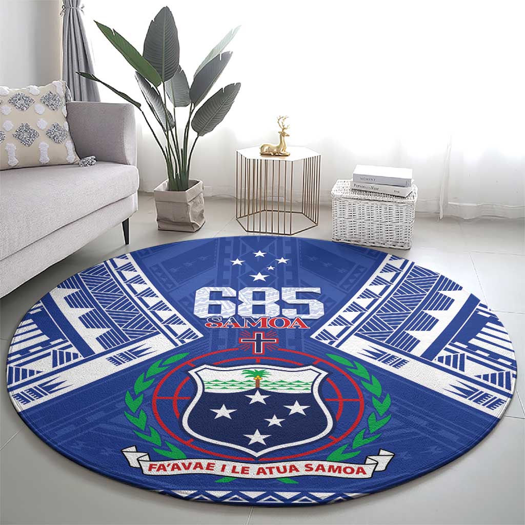Samoa 685 Round Carpet Samoan Pride Coat Of Arms LT14 - Polynesian Pride