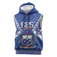Personalised Samoa 685 Sleeveless Hoodie Samoan Pride Coat Of Arms - Polynesian Pride