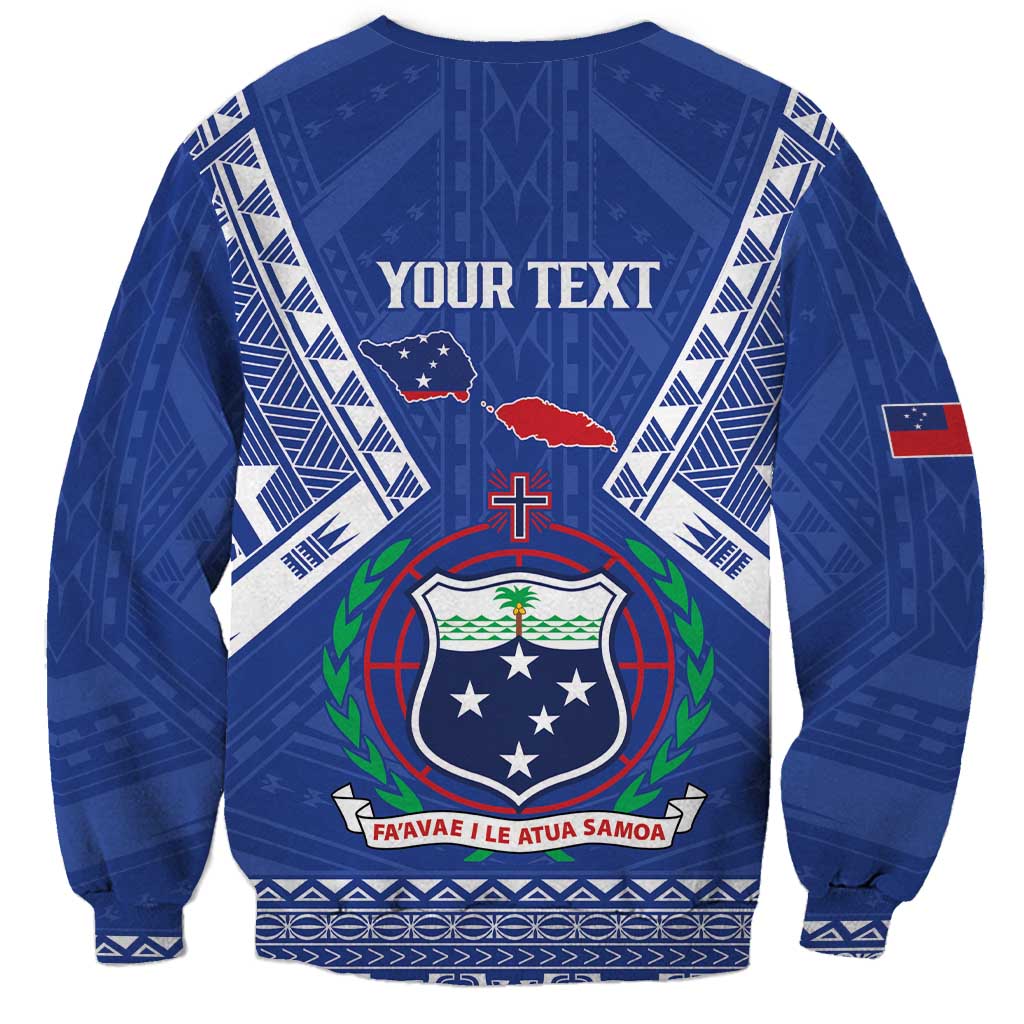 Personalised Samoa 685 Sweatshirt Samoan Pride Coat Of Arms - Polynesian Pride