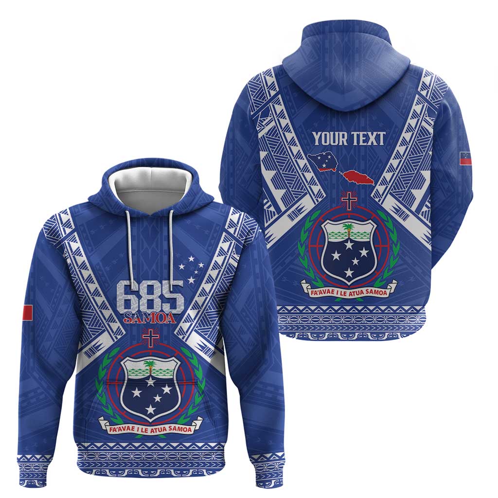 Personalised Samoa 685 Zip Hoodie Samoan Pride Coat Of Arms LT14 - Polynesian Pride