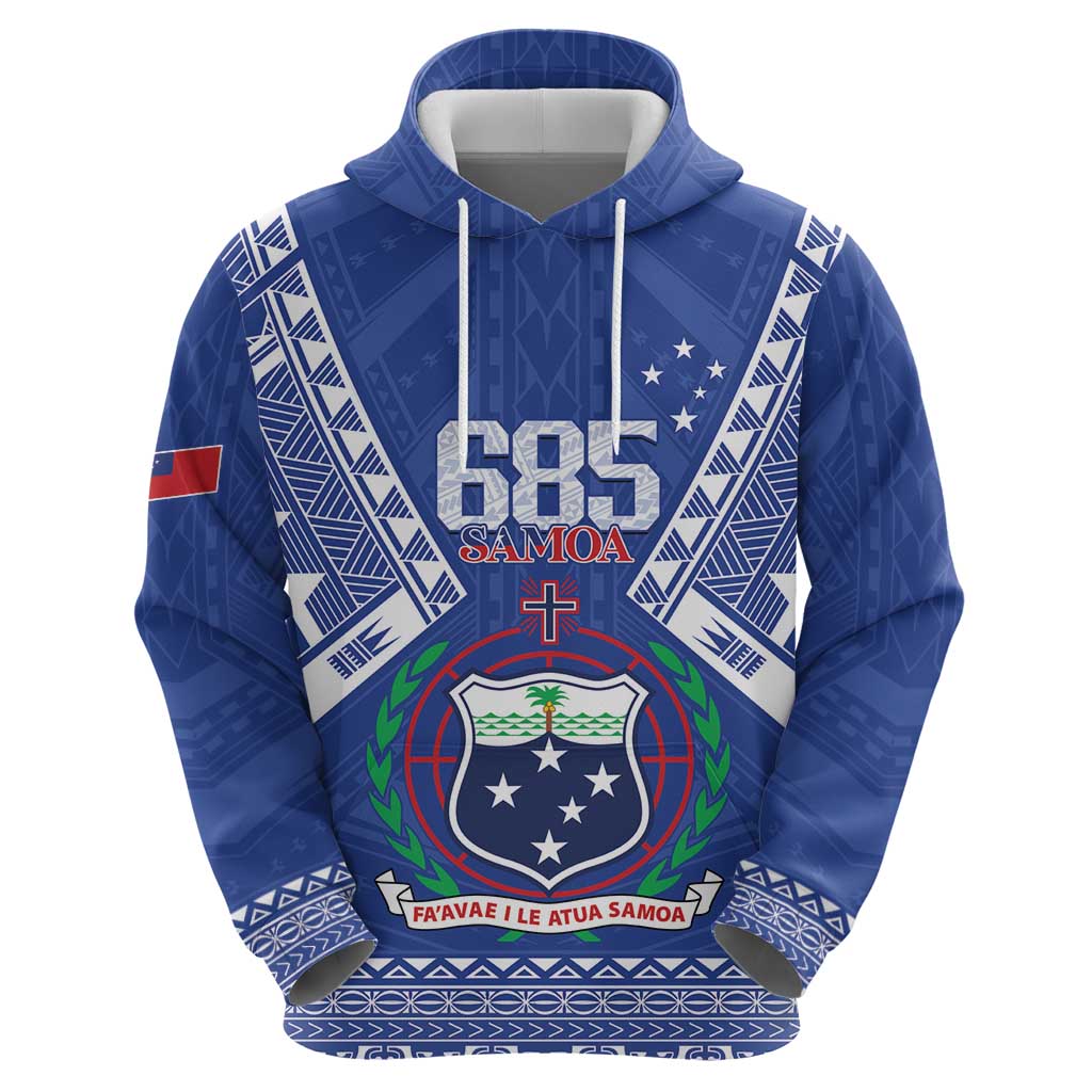 Personalised Samoa 685 Zip Hoodie Samoan Pride Coat Of Arms LT14 - Polynesian Pride