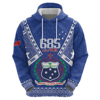 Personalised Samoa 685 Zip Hoodie Samoan Pride Coat Of Arms LT14 - Polynesian Pride