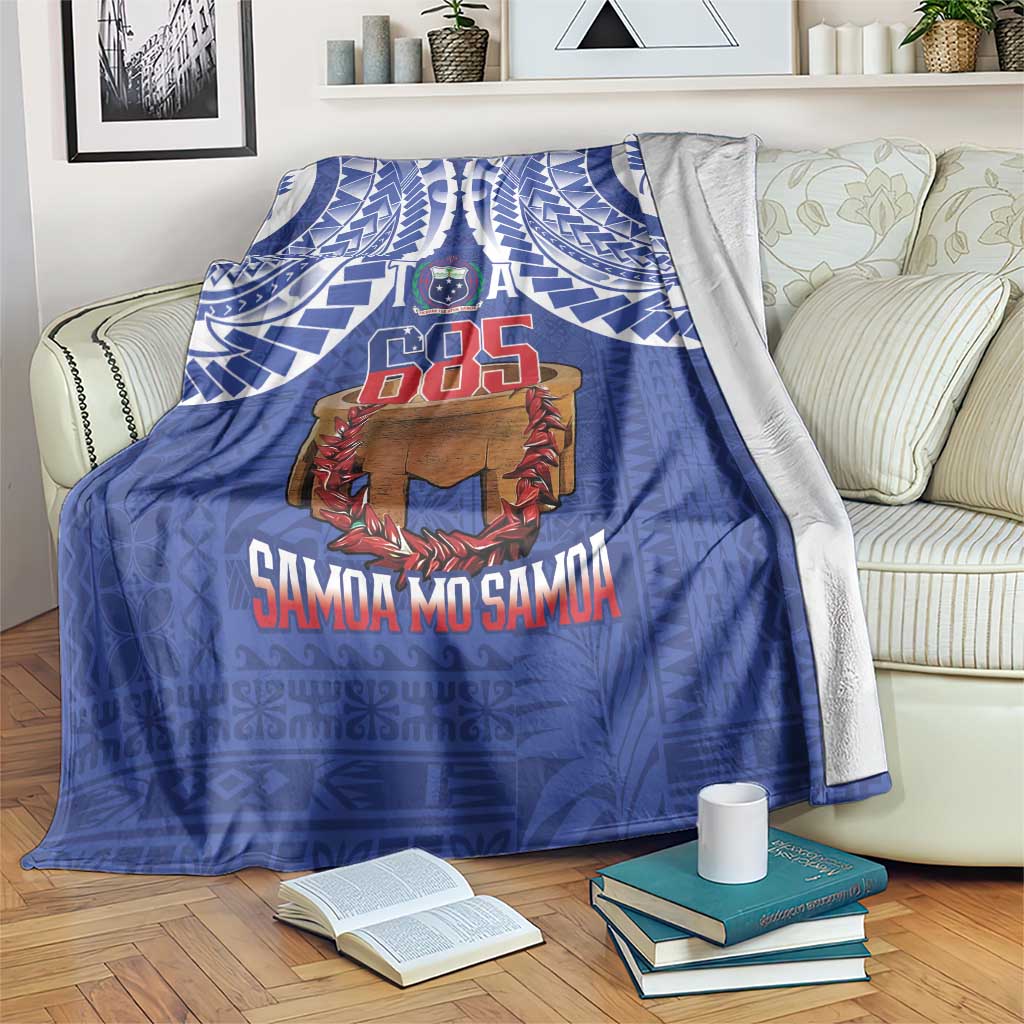 Toa Samoa Rugby Blanket 685 Pride Tanoa Ula Fala LT14 Blue - Polynesian Pride