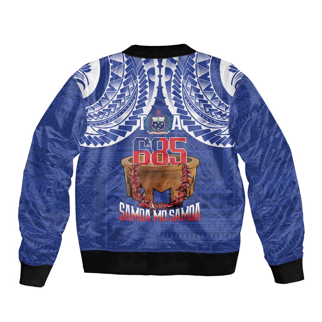 Toa Samoa Rugby Bomber Jacket 685 Pride Tanoa Ula Fala LT14 - Polynesian Pride