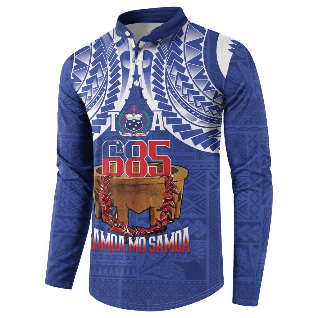 Toa Samoa Rugby Button Sweatshirt 685 Pride Tanoa Ula Fala - Polynesian Pride