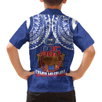 Toa Samoa Rugby Family Matching Off Shoulder Maxi Dress and Hawaiian Shirt 685 Pride Tanoa Ula Fala LT14 - Polynesian Pride