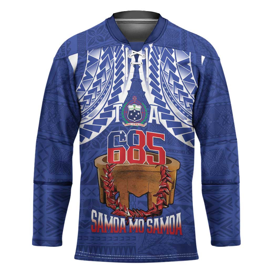 Toa Samoa Rugby Hockey Jersey 685 Pride Tanoa Ula Fala LT14 Unisex Blue - Polynesian Pride
