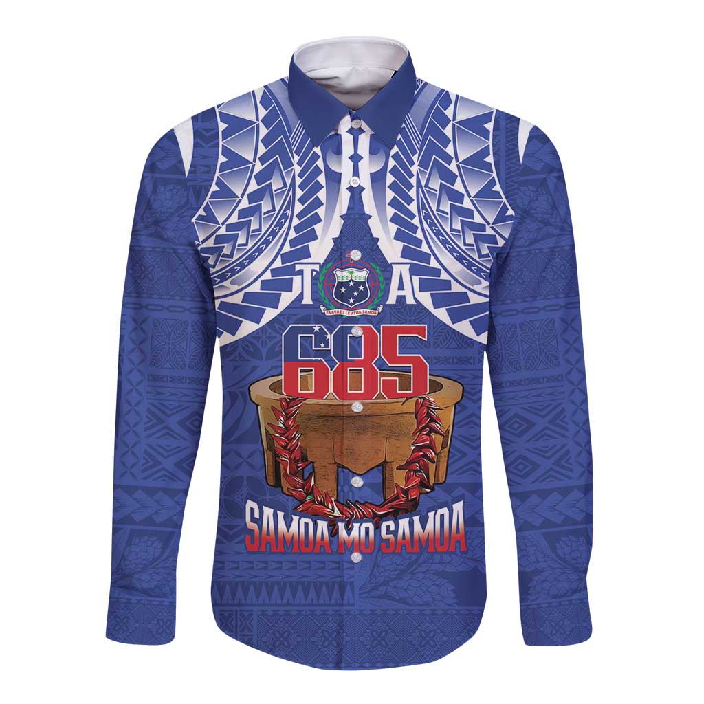 Toa Samoa Rugby Long Sleeve Button Shirt 685 Pride Tanoa Ula Fala - Polynesian Pride