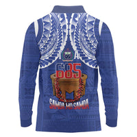 Toa Samoa Rugby Long Sleeve Polo Shirt 685 Pride Tanoa Ula Fala - Polynesian Pride
