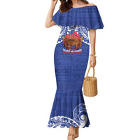 Toa Samoa Rugby Mermaid Dress 685 Pride Tanoa Ula Fala LT14 Women Blue - Polynesian Pride
