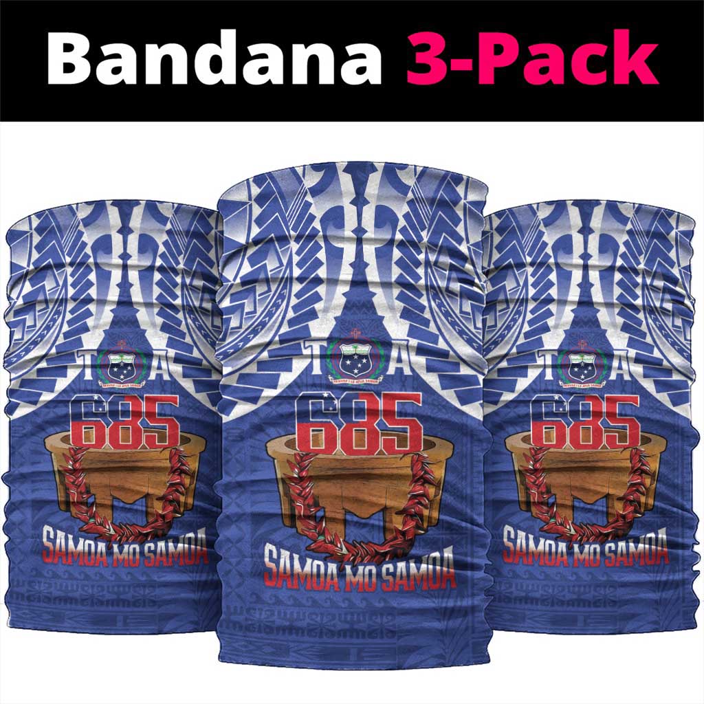 Toa Samoa Rugby Neck Gaiter 685 Pride Tanoa Ula Fala LT14 package One Size: 25*50cm Blue - Polynesian Pride