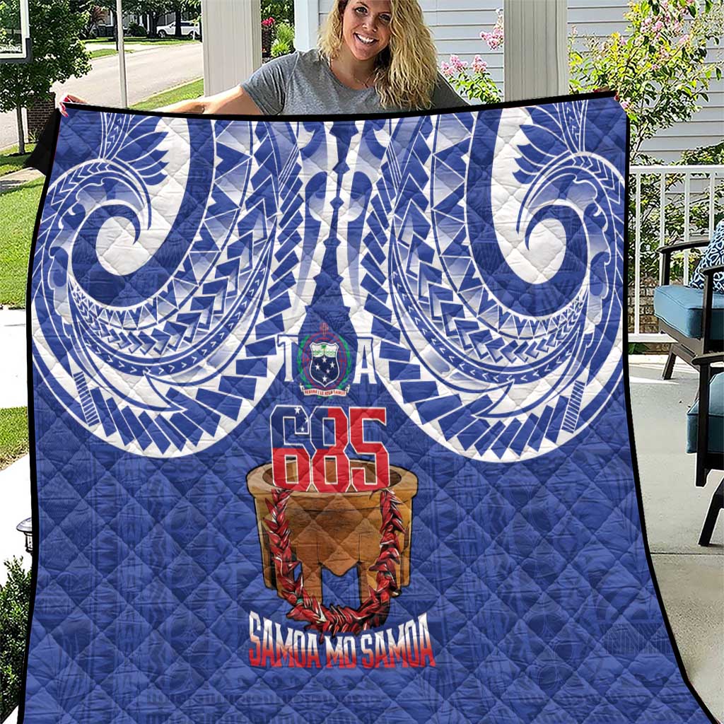 Toa Samoa Rugby Quilt 685 Pride Tanoa Ula Fala LT14 Blue - Polynesian Pride