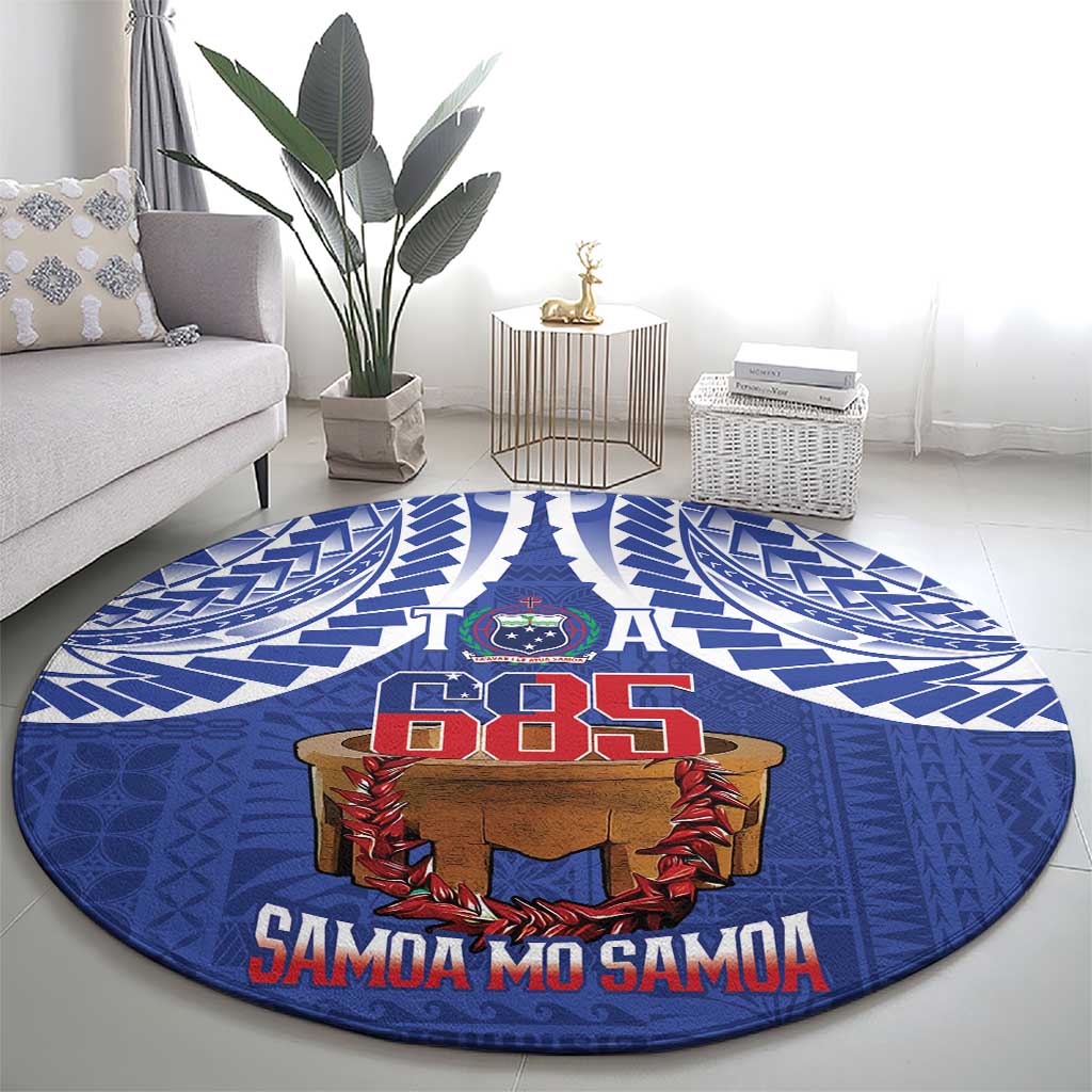 Toa Samoa Rugby Round Carpet 685 Pride Tanoa Ula Fala LT14 - Polynesian Pride