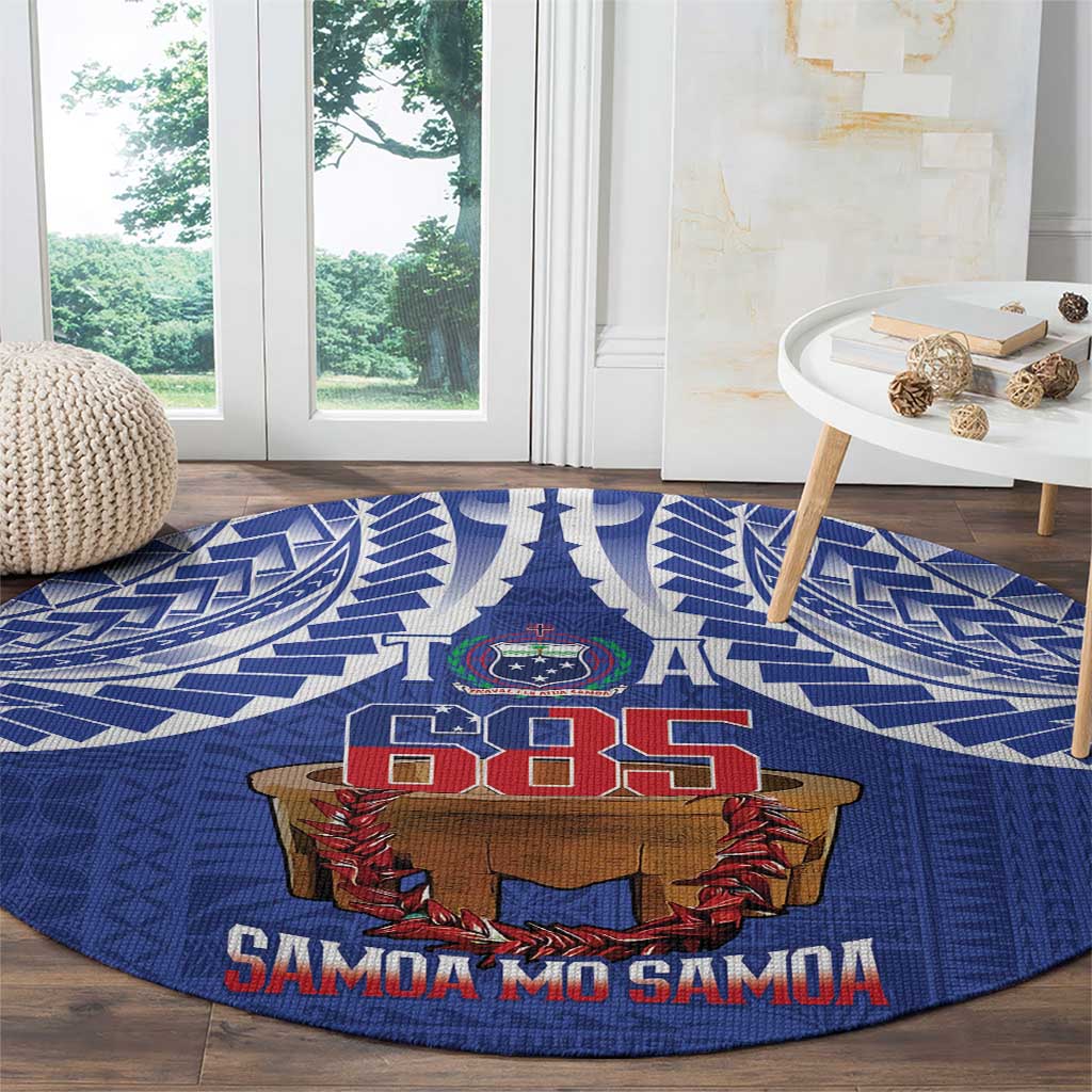 Toa Samoa Rugby Round Carpet 685 Pride Tanoa Ula Fala LT14 - Polynesian Pride