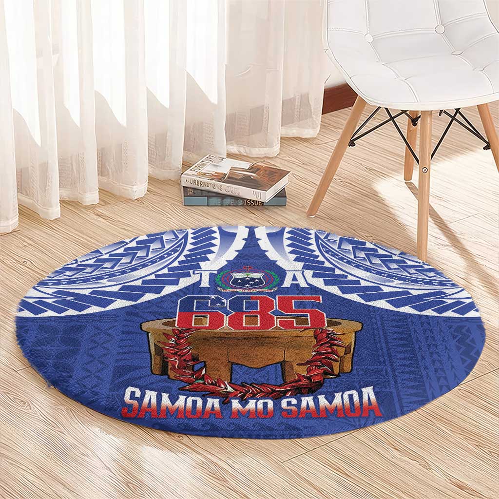 Toa Samoa Rugby Round Carpet 685 Pride Tanoa Ula Fala LT14 - Polynesian Pride