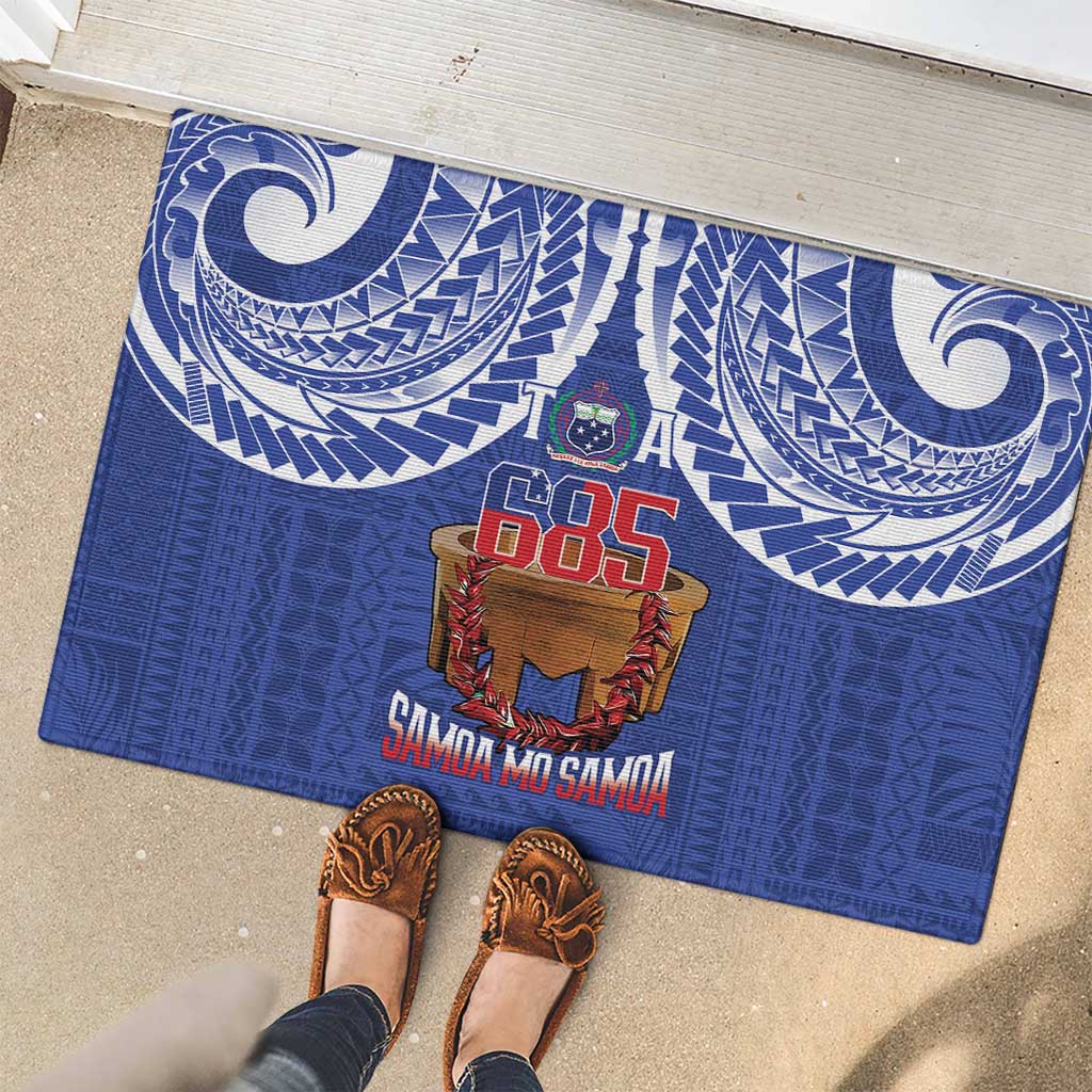 Toa Samoa Rugby Rubber Doormat 685 Pride Tanoa Ula Fala - Polynesian Pride