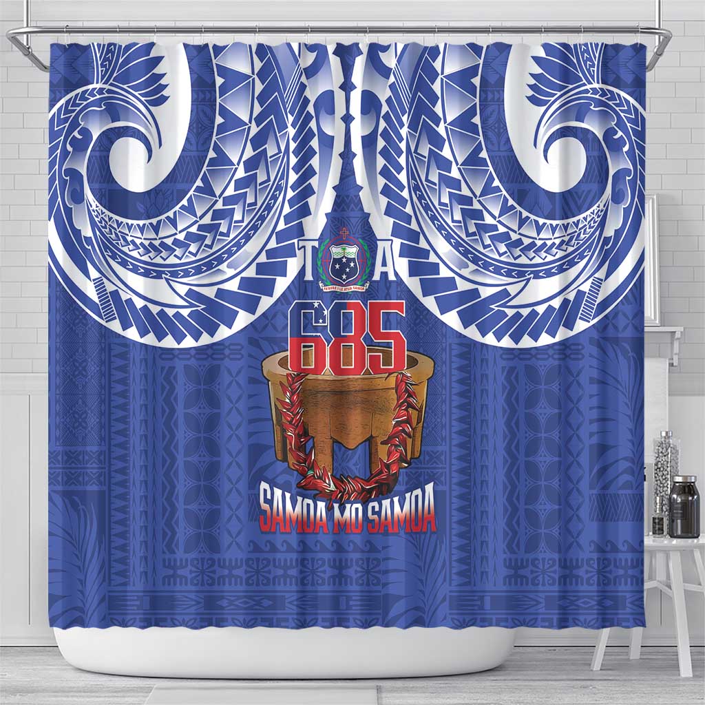 Toa Samoa Rugby Shower Curtain 685 Pride Tanoa Ula Fala LT14 - Polynesian Pride