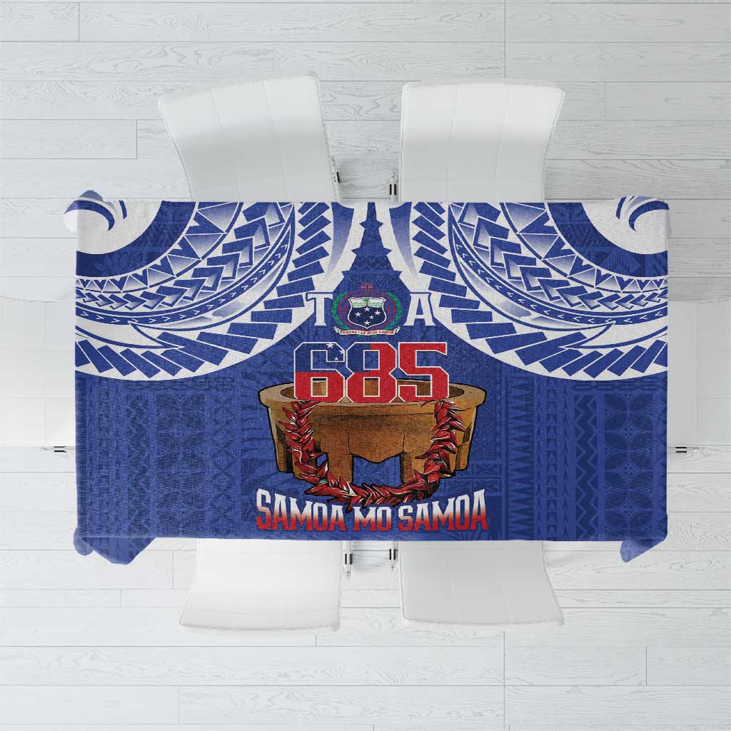 Toa Samoa Rugby Tablecloth 685 Pride Tanoa Ula Fala LT14 Blue - Polynesian Pride
