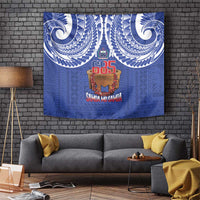 Toa Samoa Rugby Tapestry 685 Pride Tanoa Ula Fala LT14 Blue - Polynesian Pride