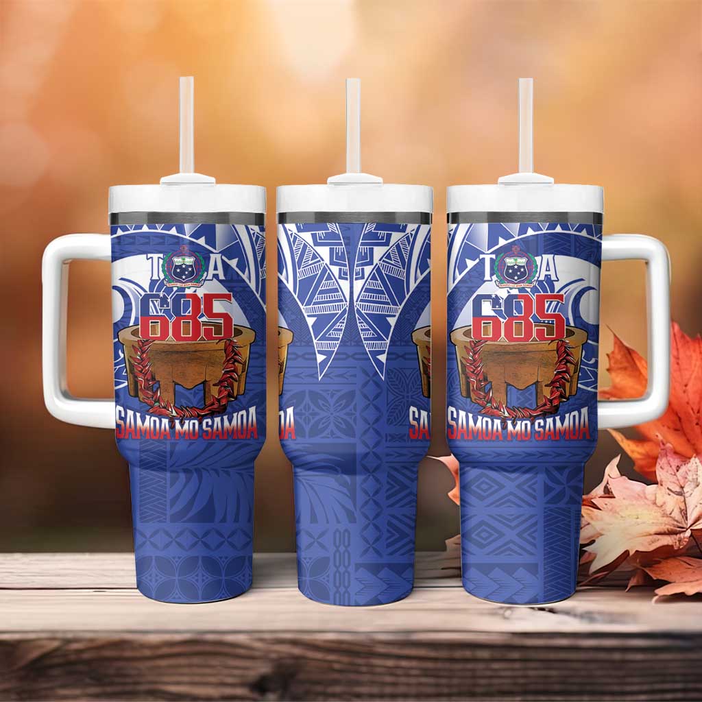 Toa Samoa Rugby Tumbler With Handle 685 Pride Tanoa Ula Fala - Polynesian Pride