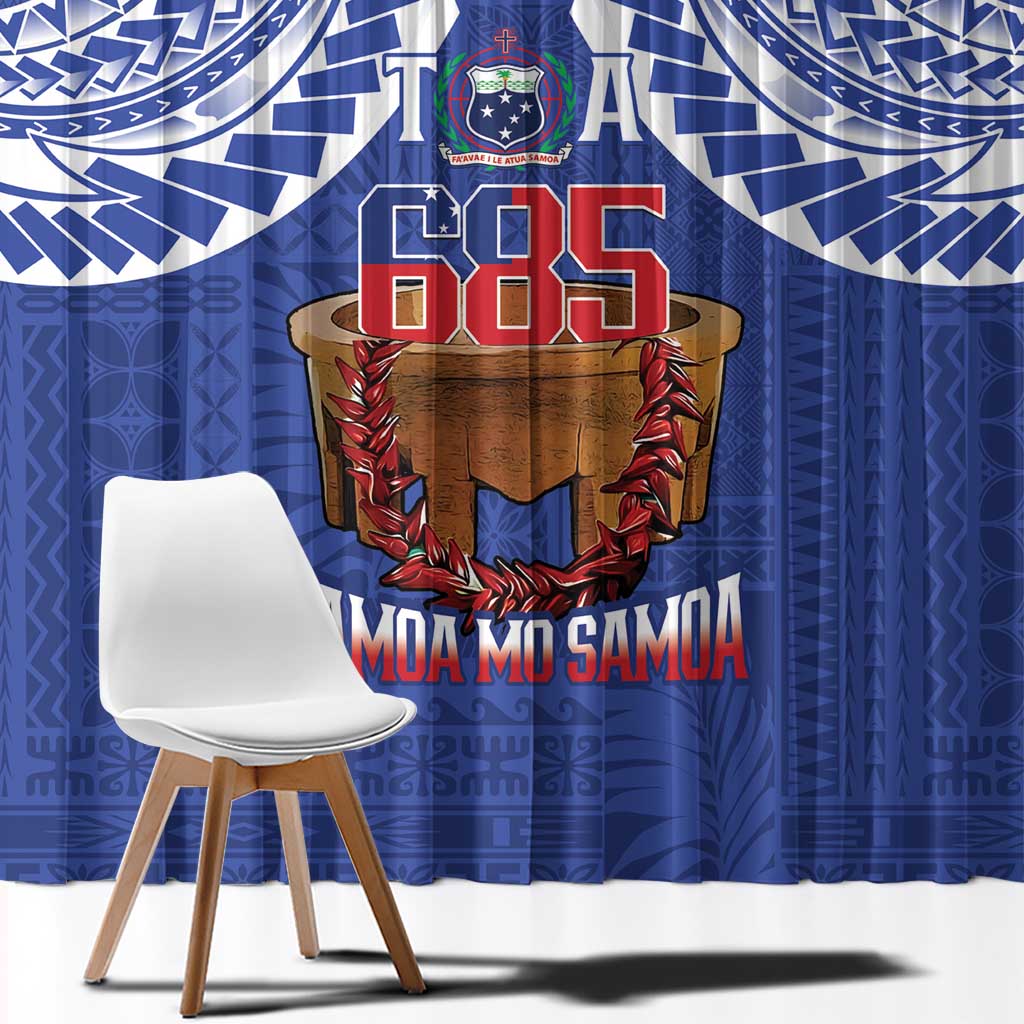 Toa Samoa Rugby Window Curtain 685 Pride Tanoa Ula Fala LT14 - Polynesian Pride